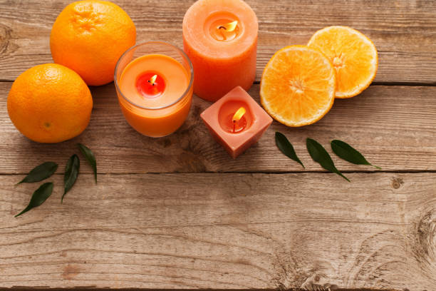 istock spa concept with orange fruits on old wooden background 1220763003