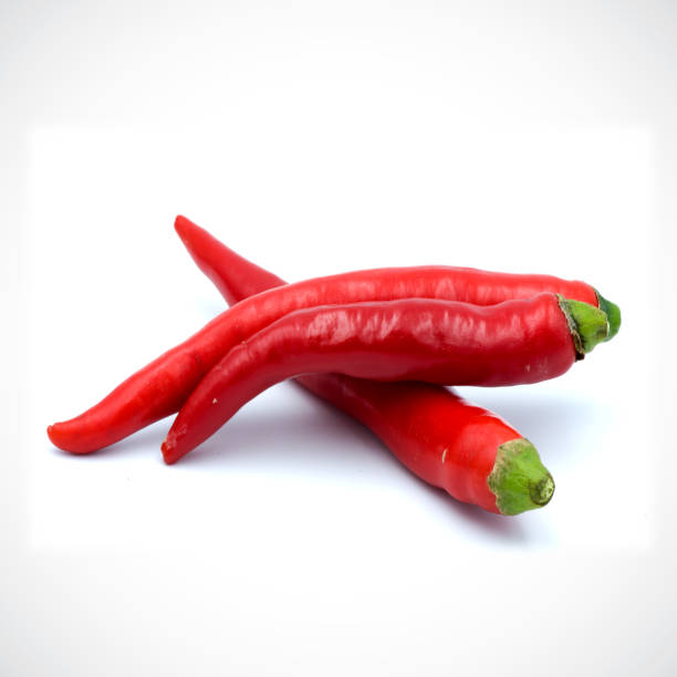 istock Red hot chili pepper isolated on the white background. 1220763469