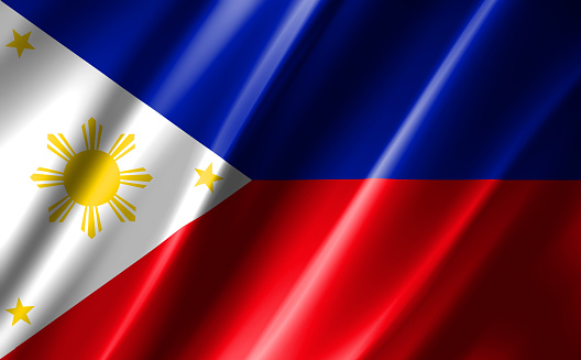 Image of the waving flag of the Philippines.