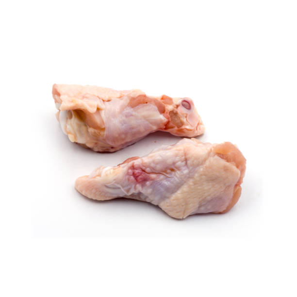 istock Fresh chicken wings  Isolated on the white background 1220764755