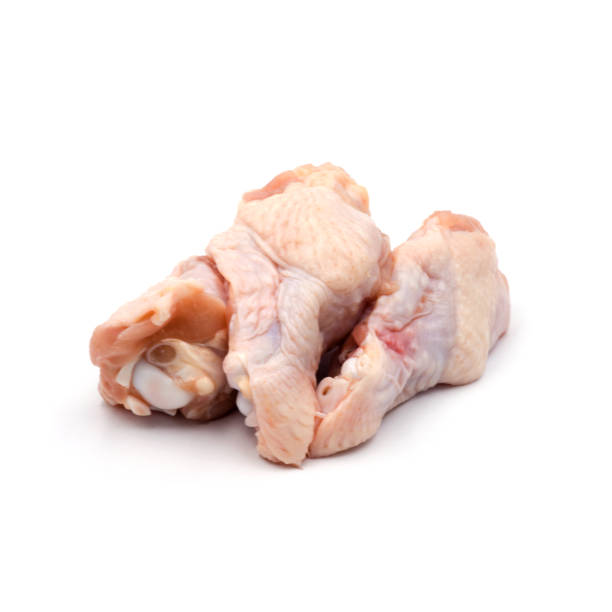 istock Fresh chicken wings  Isolated on the white background 1220764766