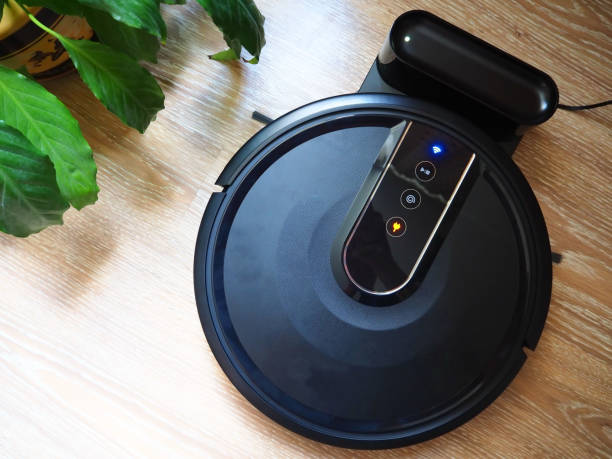 istock Charging station for robot vacuum cleaner 1220765308
