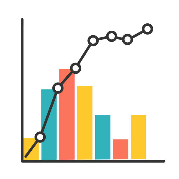 Pareto curve color icon. Information chart and graph. 80-20 rule visualization. Social wealth distribution presentation. Business diagram. Financial correlation. Isolated vector illustration Pareto curve color icon. Information chart and graph. 80-20 rule visualization. Social wealth distribution presentation. Business diagram. Financial correlation. Isolated vector illustration correlation stock illustrations