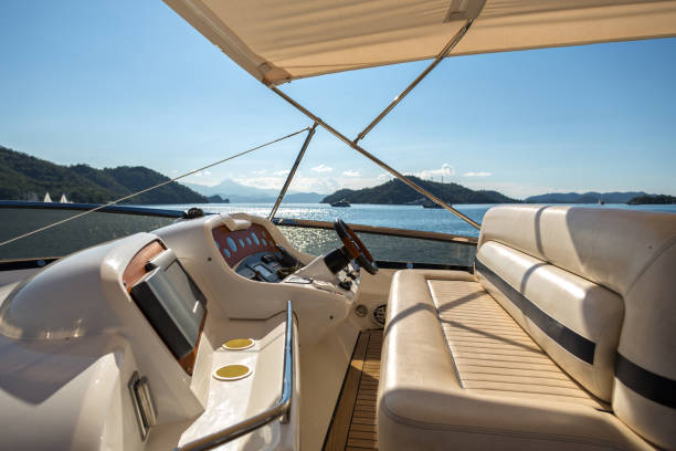 istock Motor Yacht Cockpit -Yacht Control Bridge 1220766794