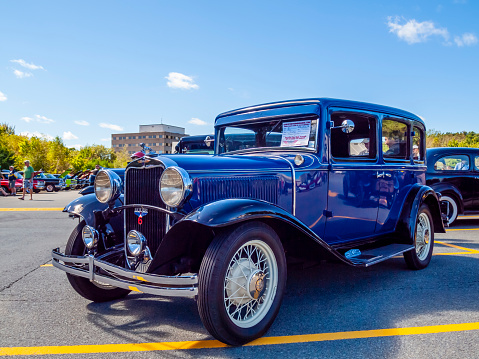 Bedford, Nova Scotia, Canada - September 16, 2012 : 1931 Dodge DM 4 door sedan at  Annual Memory Lane Show & Shine, Bedford Place Mall, Halifax, Nova Scotia Canada.