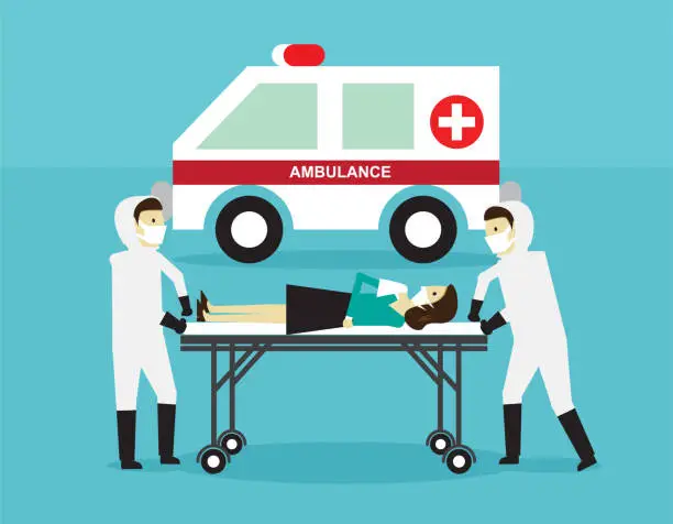 Vector illustration of Ambulance Medical Help