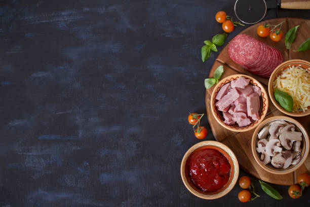 istock Pizza toppings. Ingredients for pizza 1220776985