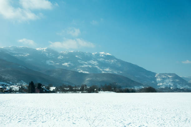 istock Mountain at winter with snow 1220777903