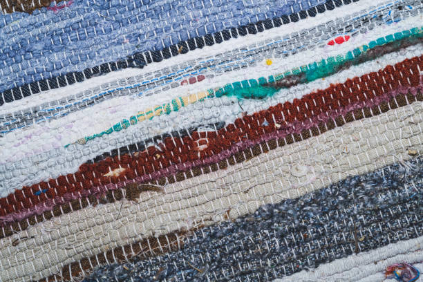 istock Carpet texture close up. handmade rug. fabric background 1220777955