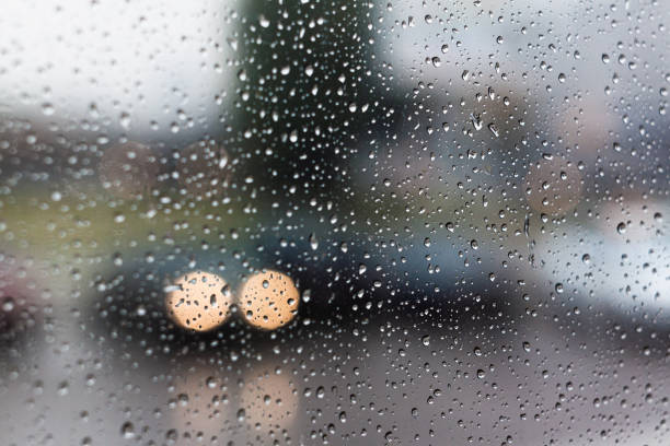 istock Rainy street through the glass 1220777967