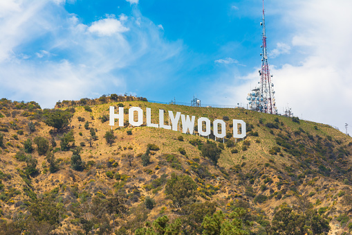 Hollywood, Los Angeles, California, USA - July 22th, 2019 : view from Griffith Park