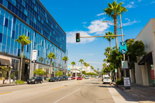 ロデオドライブ : ロサンゼルス - beverly hills california beverly tourist rodeo drive ストックフォトと画像