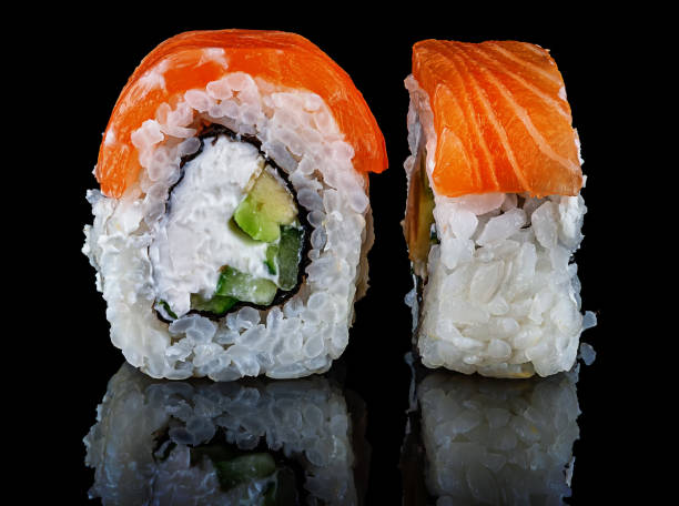 istock Two pieces of rolls Philadelphia 1220783776
