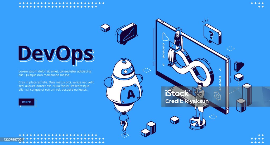 Devops Development Operations Banner Stock Illustration - Download ...