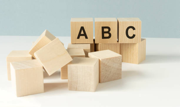 istock Wooden toy Blocks with the text: abc 1220789831