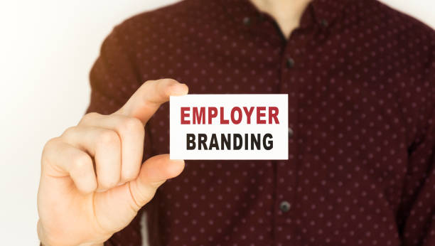 EMPLOYER BRANDING a card with text FINANCIAL PLANNER.