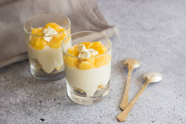 istock Tasty lemon dessert in a glass 1220795029
