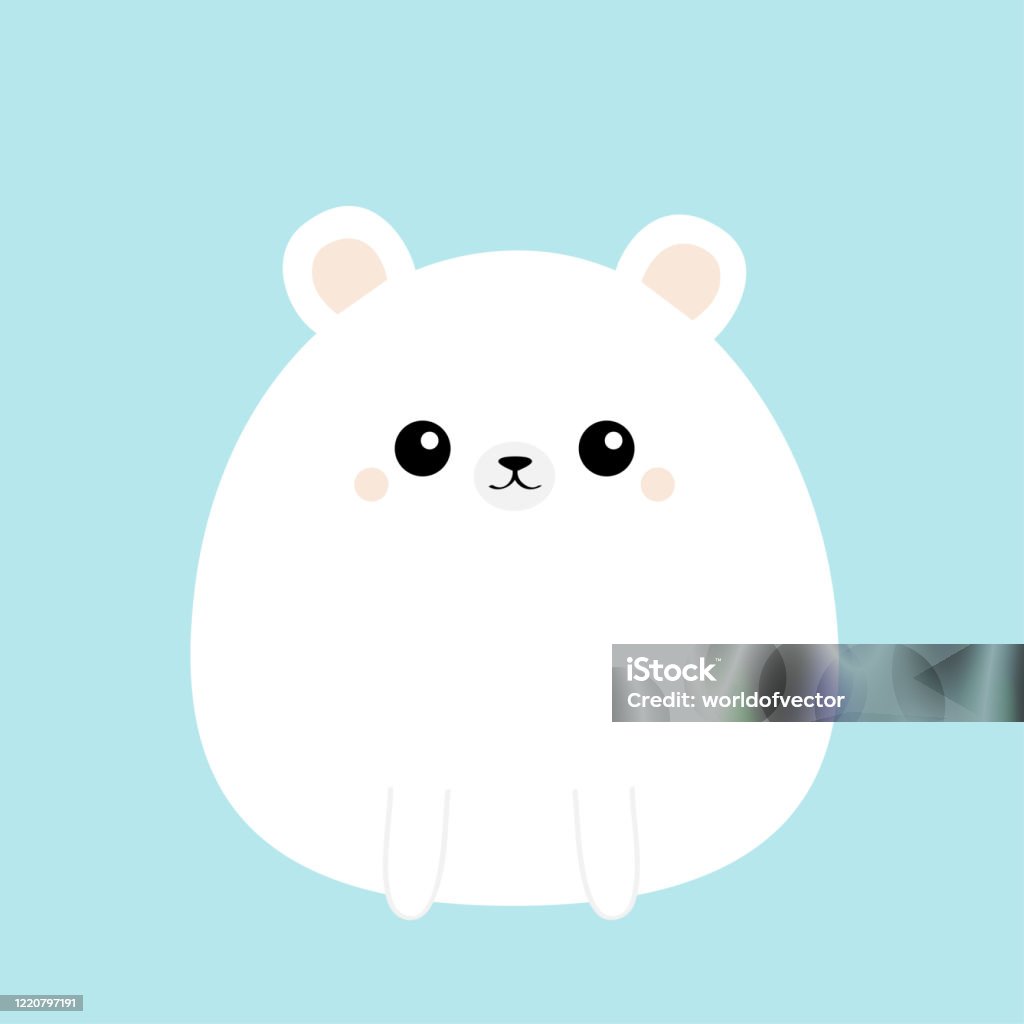 Biểu Tượng Gấu Trắng Mặt Đầu Buồn Cười Nhân Vật Hoạt Hình Kawaii ...