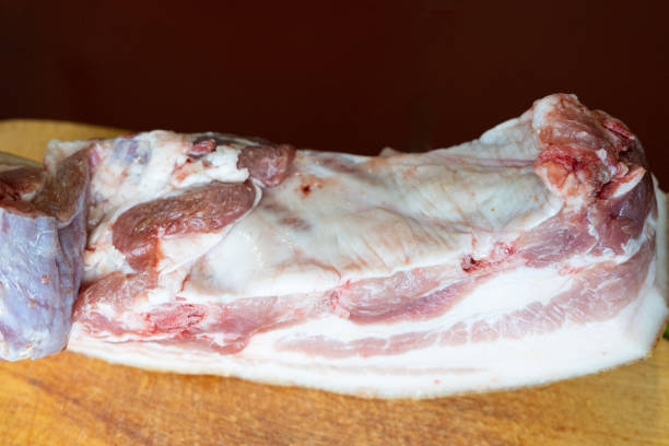 istock a large piece of raw pork fat germinated with meat 1220798874