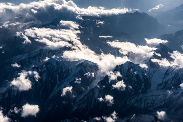 istock Himalayas aerial view from the plane 1220799134