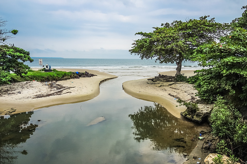 mouth of the river located in the african city of Libreville, capital of the republic of Gabon