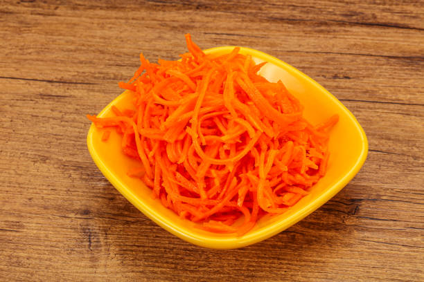Spicy Korean carrot in the bowl