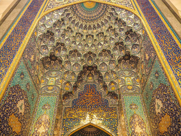 istock Mosaic at Sultan Qaboos Mosque in Muscat, Oman 1220804507