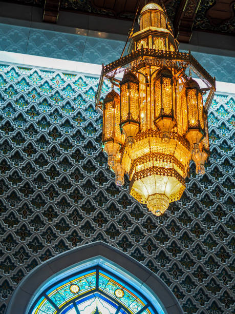 istock Chandelier at Sultan Qaboos Mosque in Muscat, Oman 1220804543