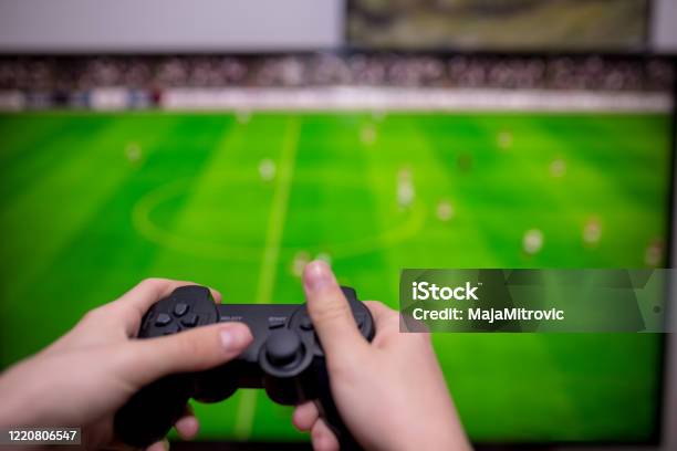 Game Stock Photo - Download Image Now - Video Game, Soccer, Soccer Ball