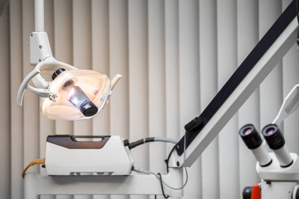 istock Dental microscope and lamp in the dentist's office 1220806856