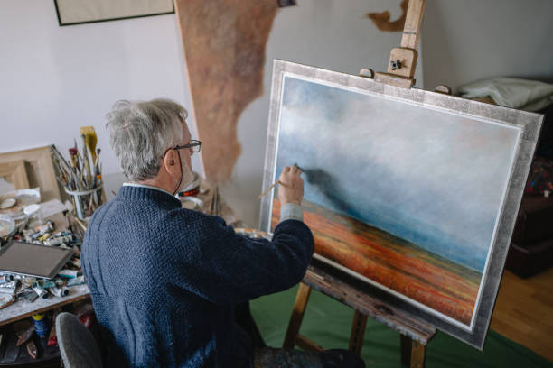 istock Artist enjoying his hobbies at home 1220810794