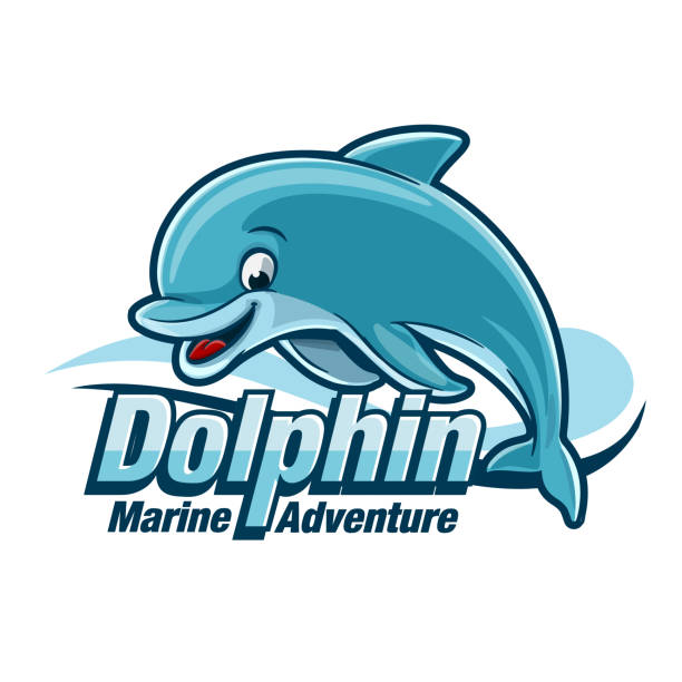 dolphin illustrated for summer cartoon illustration dolphin stock illustrations
