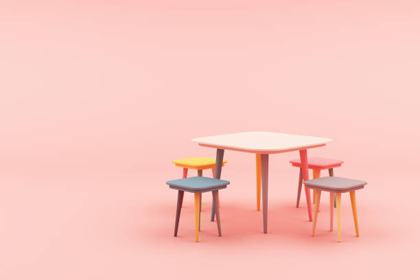 istock modern minimal stool in colorful pastel concept on pink background 3d rendering 1220817276