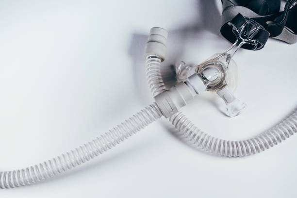 istock Respiratory mask for assisted breathing 1220826253