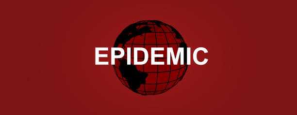 istock World coronavirus spread. Planet Earth and word EPIDEMIC on red background, illustration. Panorama 1220827424