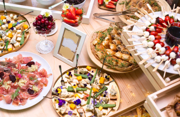 istock Buffet reception finger food appetizers 1220831355