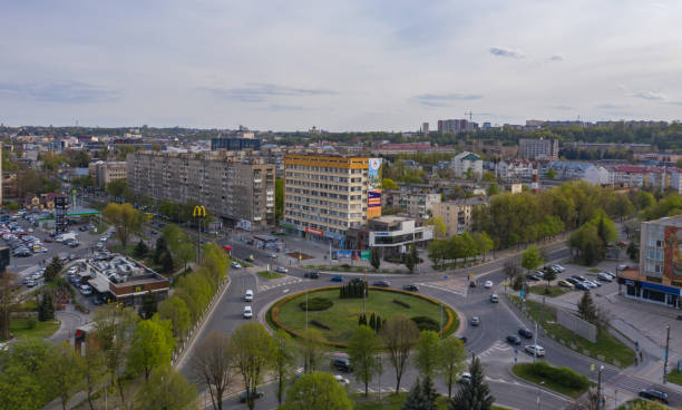 istock Aerial veiw on roundabout 1220831364