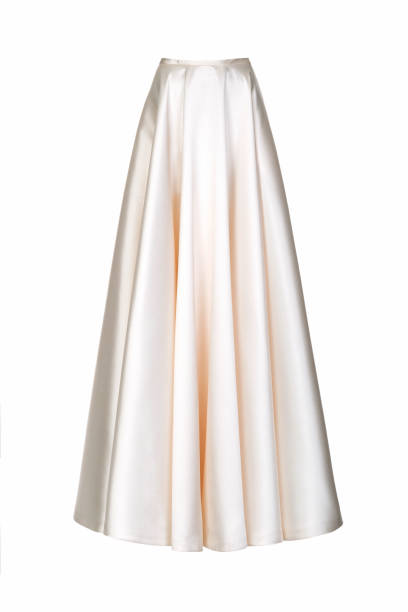 istock White long skirt  isolated on white background 1220832641