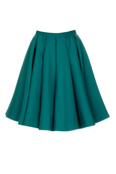 istock Green midi skirt isolated on white background 1220832797