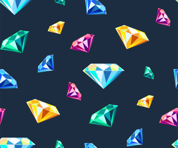 istock Vector background shiny brilliant stones sparkling jewelry. Modern ornamental decorative background. Vector pattern. Print for textile, cloth, wallpaper, scrapbooking 1220834929