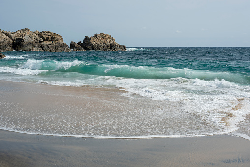 Amazing view of the Reserve and beach on the Pacific Ocean in Punta Cometa, Mazunte, Mexico