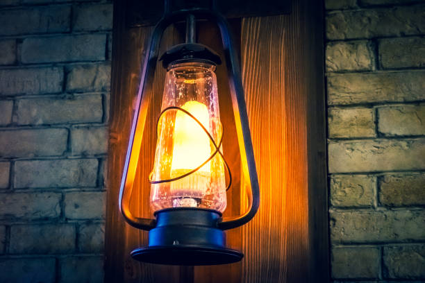 istock Lamp in the old style on the wall 1220837838