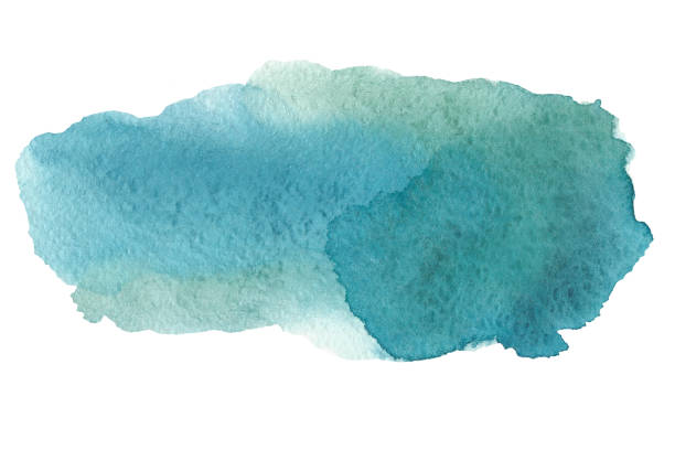 istock Abstract painted watercolor bright blot on white background. 1220842391