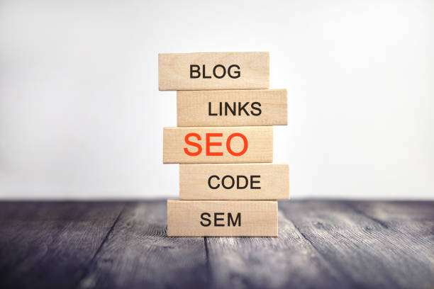 istock SEO, Search engine, design content - concept text on wooden cubes 1220852140