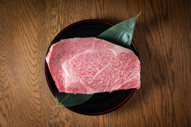 japanese marbled fatty wagyu ribeye beef japanese marbled fatty wagyu ribeye beef wagyu beef stock pictures, royalty-free photos & images