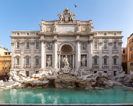 Trevi Fountain in the early morning - Rome, Italy
