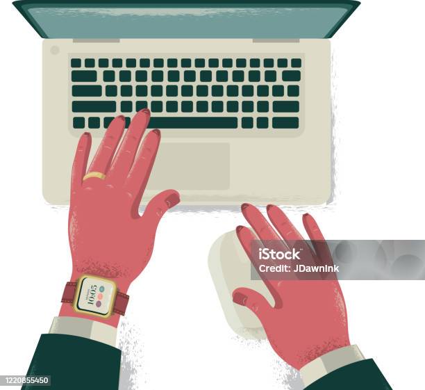 Business Data Input Concept Stock Illustration - Download Image Now ...