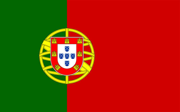 ilustrações de stock, clip art, desenhos animados e ícones de closeup of portugal flag - portugal bandeira