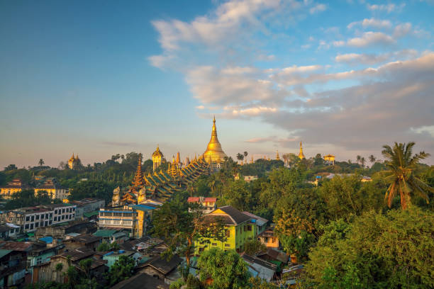 istock Yangon skyline with Shwedagon Pagoda in Myanmar 1220867762