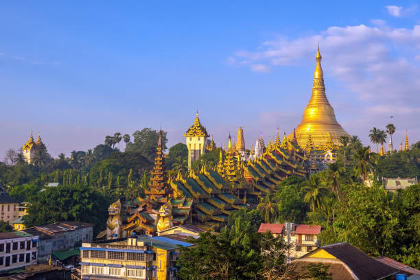 istock Yangon skyline with Shwedagon Pagoda in Myanmar 1220867764